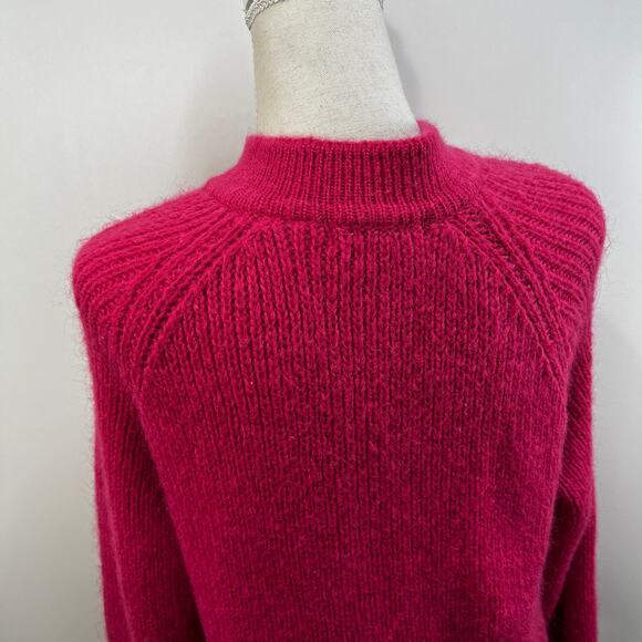Vintage Ann Taylor Cardigan Knit Mohair Pink Long Sleeves - Picture 5 of 6